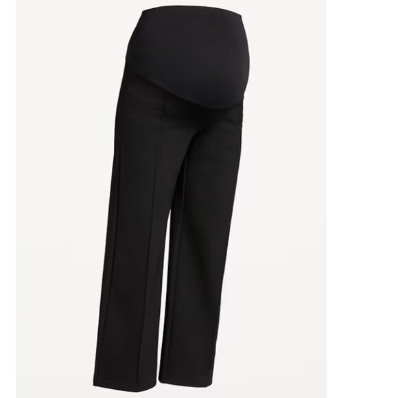 Maternity Full-Panel Stevie Straight Pants Size L Black Jack - Picture 3 of 5